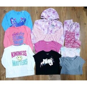 Bundle Lot 11 pieces Girls Tops Pants Childrens Place Old Navy Calvin Klein 6-8